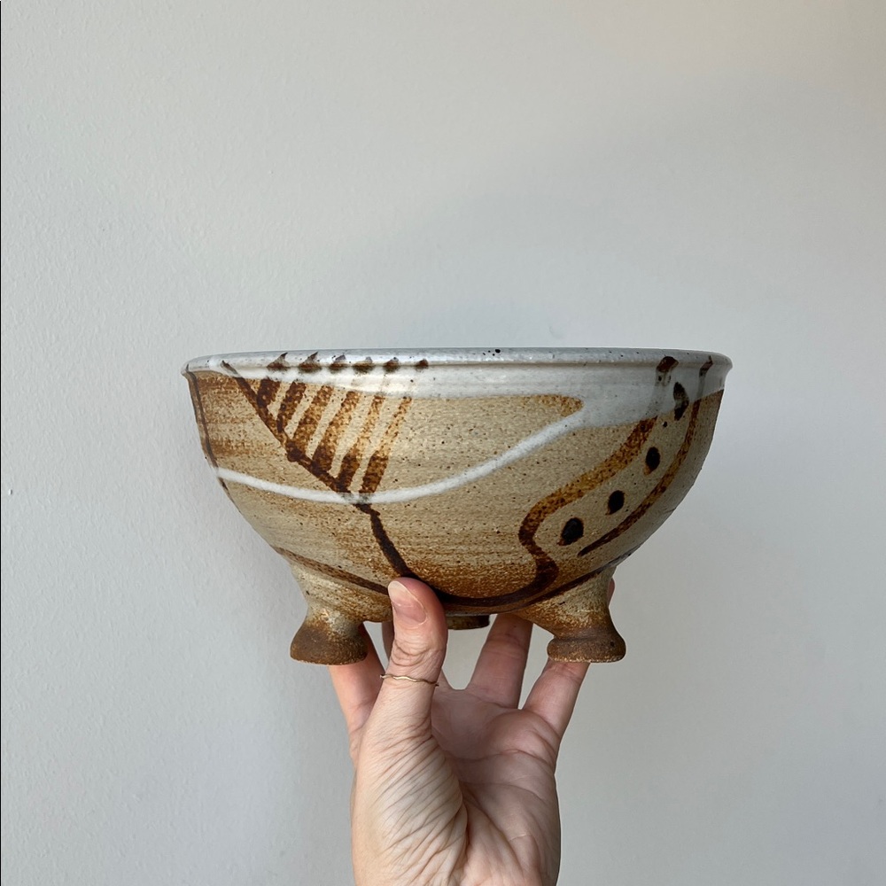 Vintage Handmade Art Pottery Bowl Catchall Decor